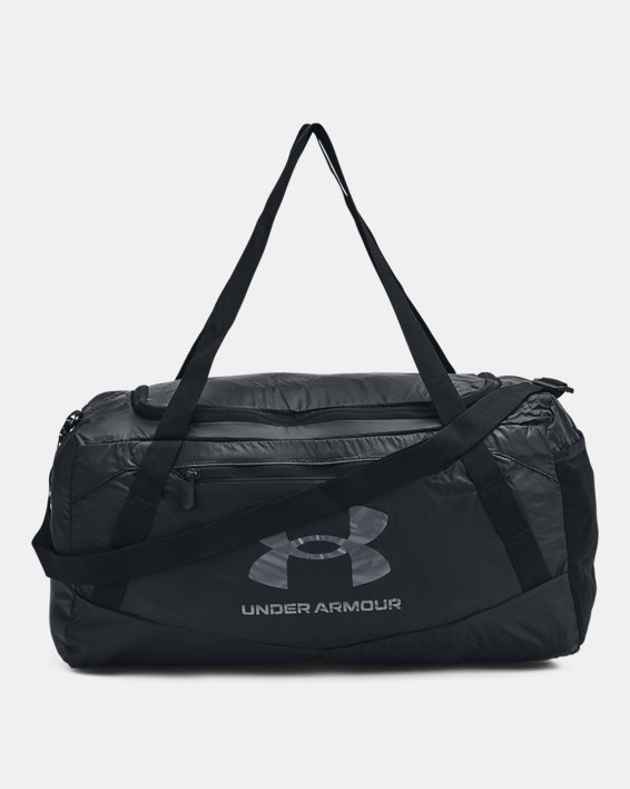 UA Hustle 5.0 XS摺疊式旅行袋 in Black image number 0